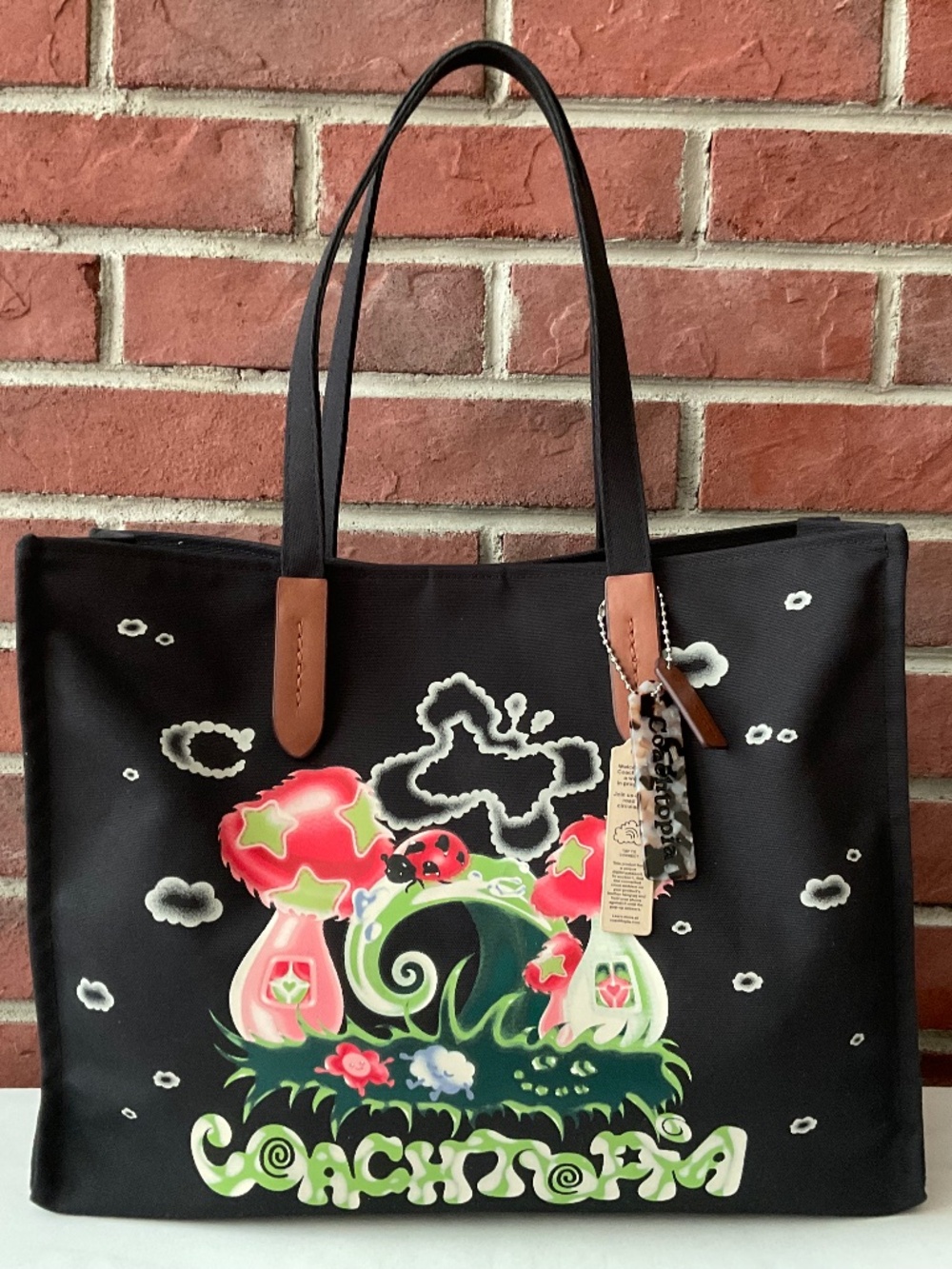 Coach Coachtopia Mushroom Design Tote Bag NEW